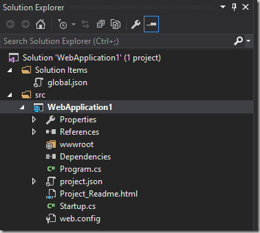 Solution Explorer - Start